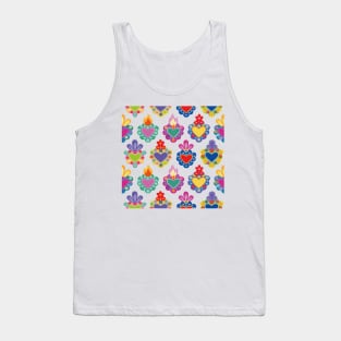 Mexican colorful cute sacred heart adorable folk art kawaii dopamine dressing design Tank Top